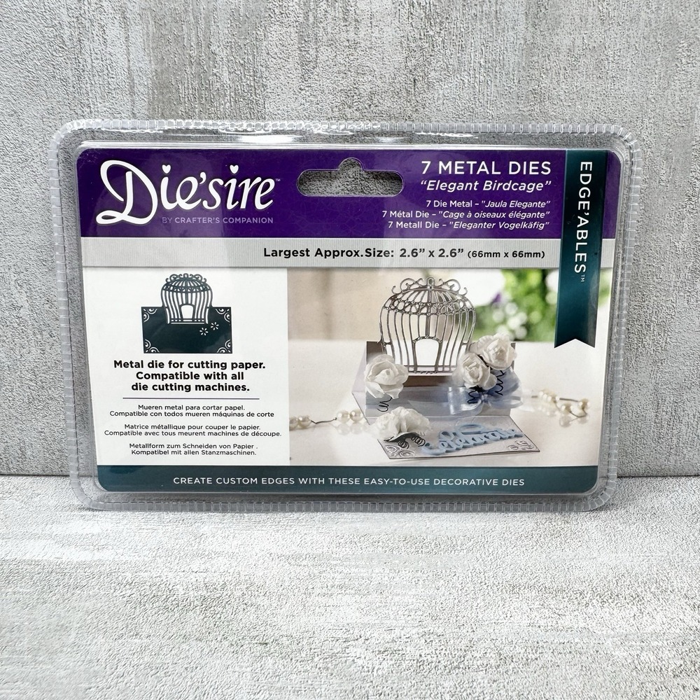 Crafter's Companion Die'sire Edge'ables Elegant Birdcage 7 Metal Cutting Dies